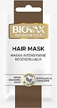 Düfte, Parfümerie und Kosmetik Haarmaske mit Kokos und Argan - Biovax Natural Hair Mask Intensive Regenerat Travel Size