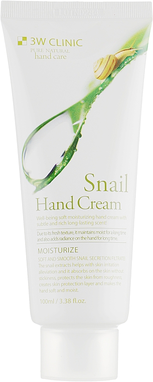 Handcreme mit Schnecke - 3W Clinic Snail Hand Cream — Bild N2