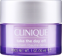 GESCHENK! Reinigungsbalsam zum Abschminken mit Aktivkohle - Clinique Take The Day Off Charcoal Cleansing Balm (Mini)  — Bild N1