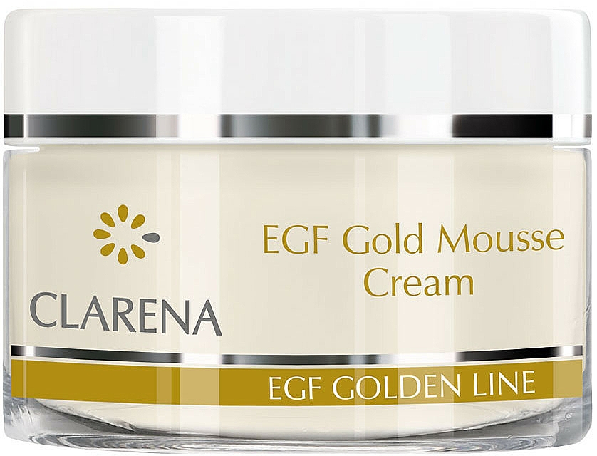 Creme-Mousse mit Peptiden und kolloidalem Gold für Gesicht, Hals und Dekolleté - Clarena EGF Gold Mousse Cream — Bild N1