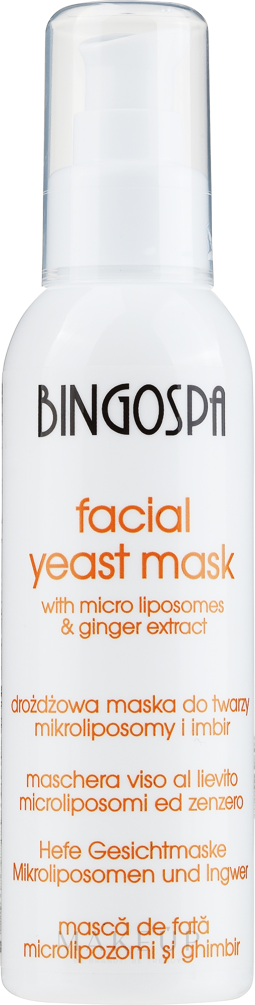 Hefemaske für das Gesicht mit Ingwerextrakt - BingoSpa Mask To Face With The Extract Of Ginger — Bild 150 g