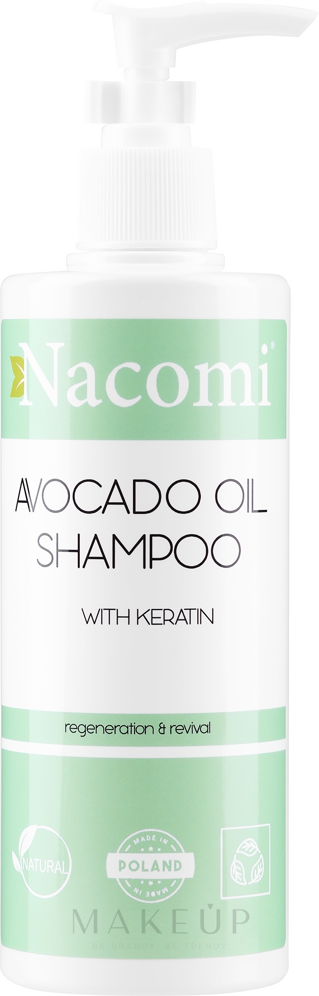 Shampoo mit Avocadoöl und Keratin - Nacomi Natural With Keratin & Avocado Oil Shampoo — Bild 250 ml