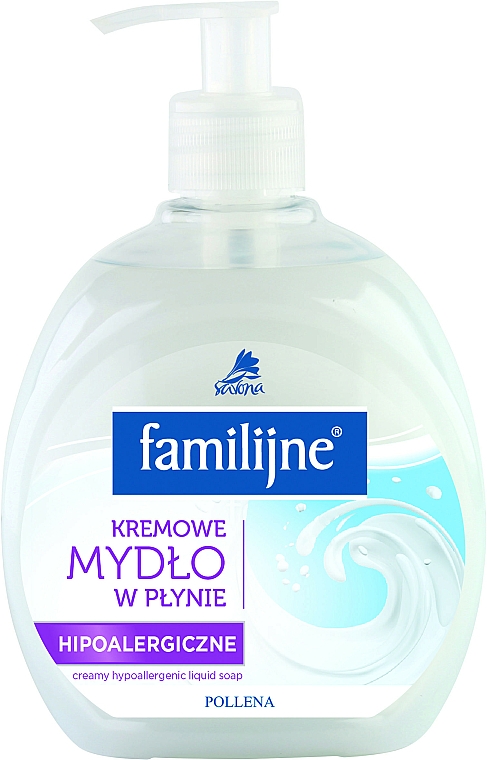 Hypoallergene cremige Flüssigseife - Pollena Savona Familijny Cream Liquid Hypoallergenic Soap — Bild N1