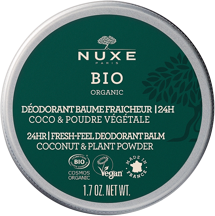 Erfrischender Deo-Basam mit Pflanzenpulvern, Kokosöl und Orangenblütenduft - Nuxe Bio Organic Fresh Balm Deodorant — Bild N1