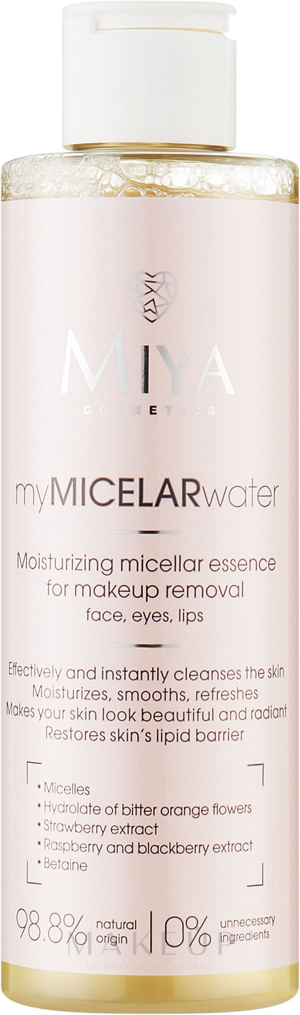 Feuchtigkeitsspendende mizellare Essenz zur Make-up-Entfernung - Miya Cosmetics My Micelar Water — Bild 200 ml