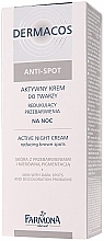 Aktive Nachtcreme gegen Pigmentierung - Farmona Professional Dermacos Anti-Spot Active Night Cream  — Bild N2