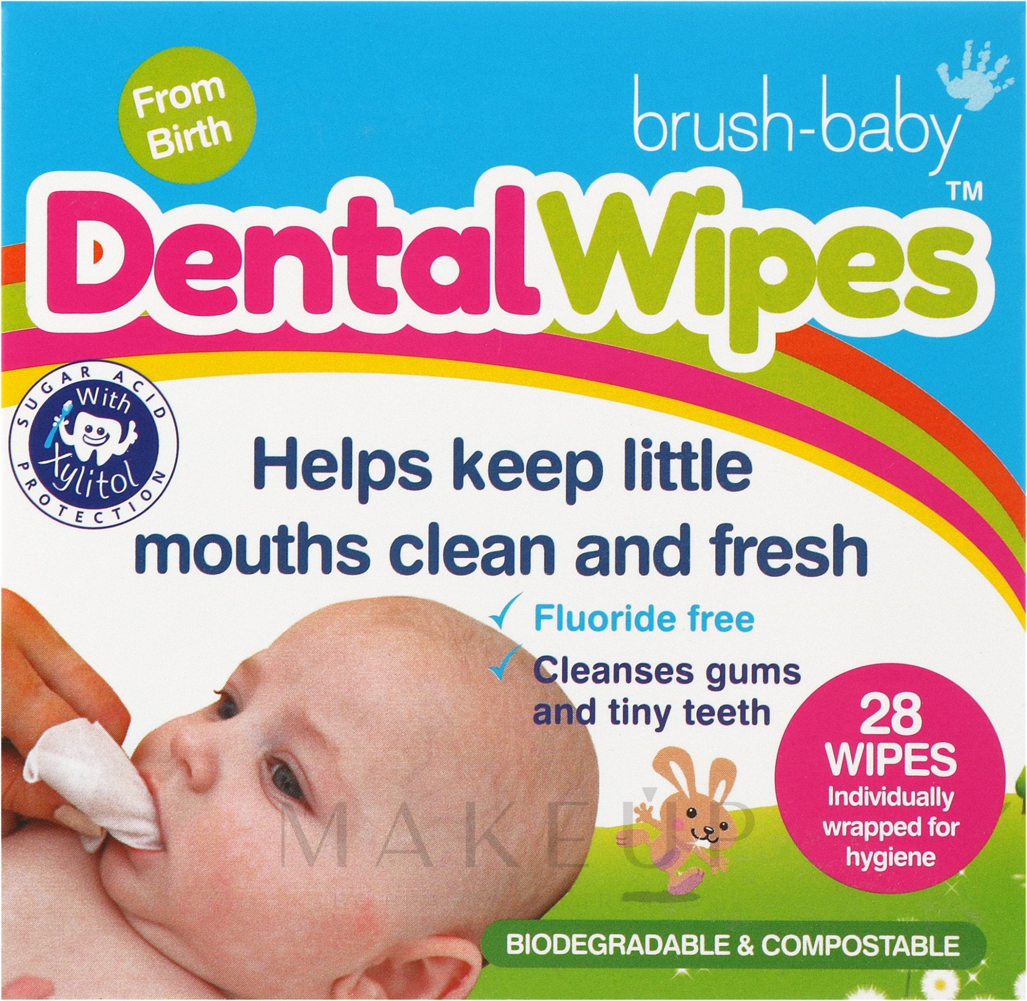 Einweg-Zahnreinigungstücher für Babys DentalWipes - Brush-Baby — Bild 28 St.