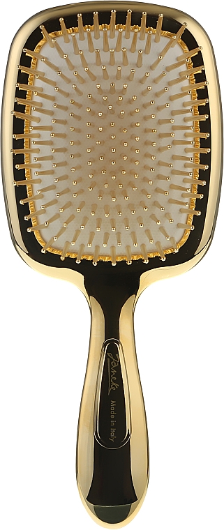 Rechteckige Haarbürste mit Spiegel - Janeke Hairbrush With Mirror Gold — Bild N1