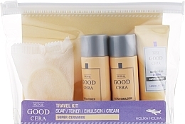 Düfte, Parfümerie und Kosmetik Abschminkpad-Set - Holika Holika Skin & Good Cera Travel Kit ( soap/50g + toner/30ml + emul/30ml + cream/20ml)