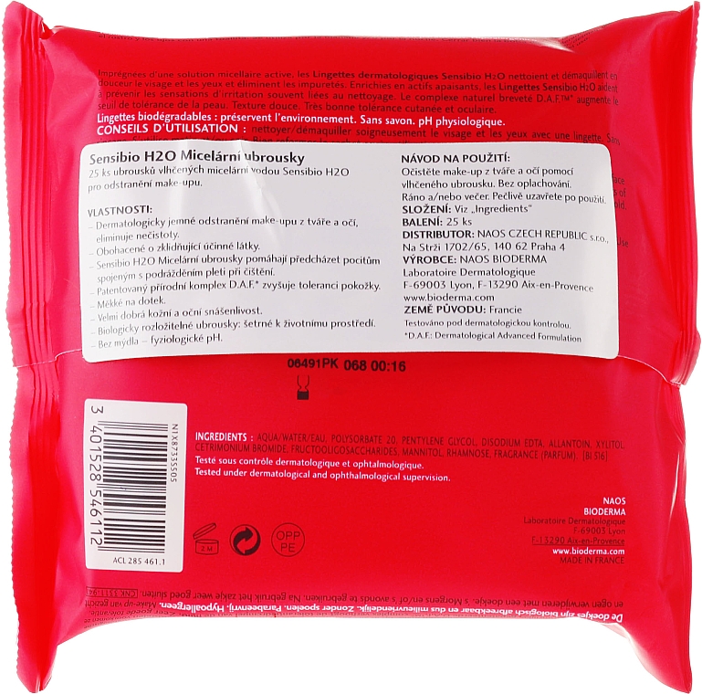 Mizellen-Feuchttücher zum Abschminken für empfindliche Haut - Bioderma Make-Up Removing Wipes — Bild N2