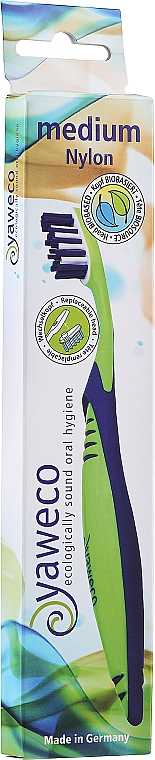 Zahnbürste mittel grün-blau - Yaweco Toothbrush Nylon Medium — Bild N1