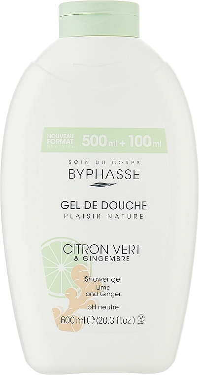 Duschgel mit Limette und Ingwer  - Byphasse Lime & Ginger Shower Gel — Bild N1