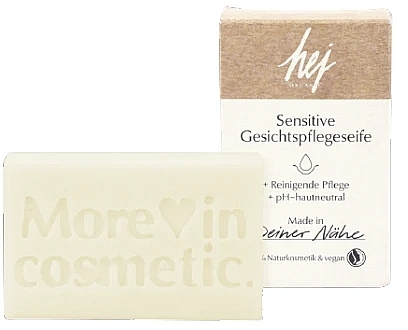 Milde feuchtigkeitsspendende Gesichtspflegeseife für empfindliche Haut - Hej Organic Sensitive Facial Soap — Bild N2