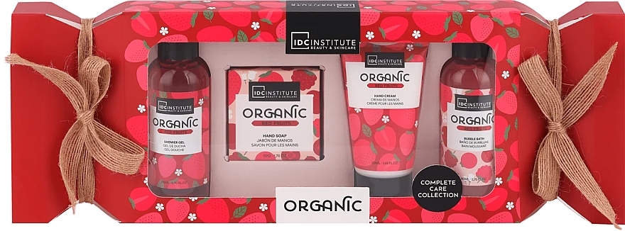 Körperpflegeset - IDC Institute Organic Red Fruits Candy (Duschgel 80ml + Badeschaum 80ml + Handcreme 50ml + Seife 50g) — Bild N1