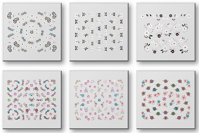 Dekorative Nagelsticker 6 St. Set 42959 - Top Choice Nail Decorations Stickers Set — Bild N1