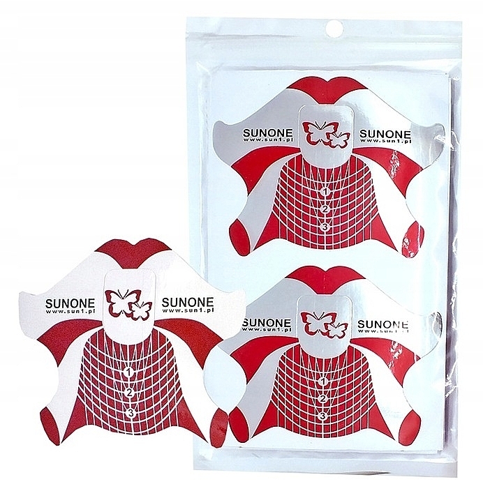 Schablonen für Nagelverlängerungen Premium 50 St. rot - Sunone — Bild N1