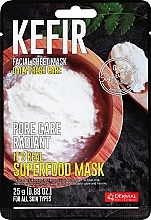 Düfte, Parfümerie und Kosmetik Festigende Tuchmaske für das Gesicht mit Kefir - Dermal It'S Real Superfood Mask Kefir