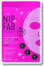 GESCHENK! Tuchmaske mit Salicylsäure - NIP+FAB Salicylic Teen Skin Fix Acid Sheet Mask  — Bild N1