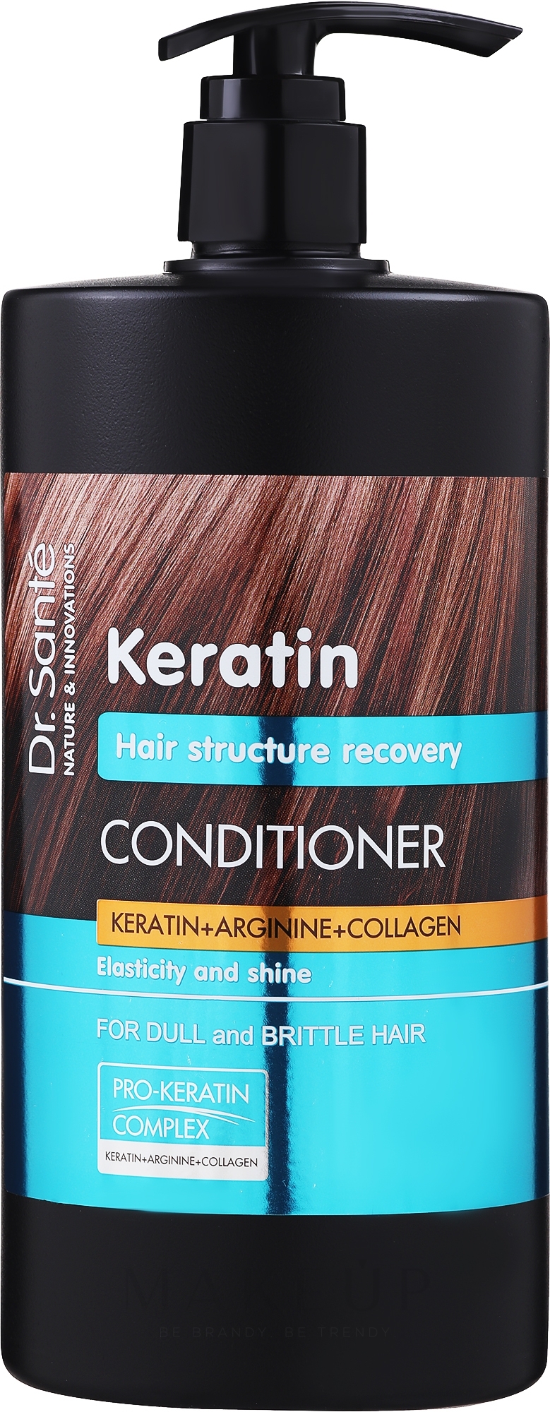 Haarspülung für strapaziertes und stumpfes Haar - Dr. Sante Keratin Balm — Bild 1000 ml
