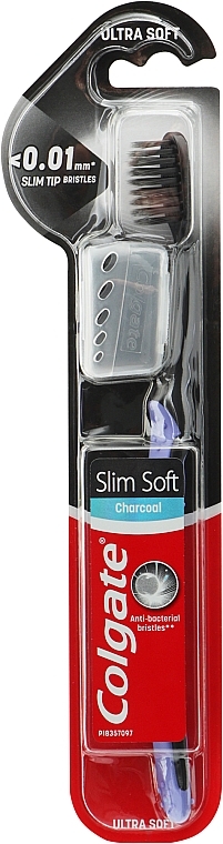 Zahnbürste schwarz-violett - Colgate Slim Soft Toothbrush — Bild N1