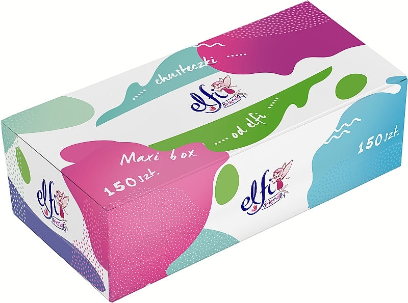 Zweilagige Tücher Friendly 150 St. in einer weiß-rosa Verpackung - Elfi Maxi Box — Bild N1