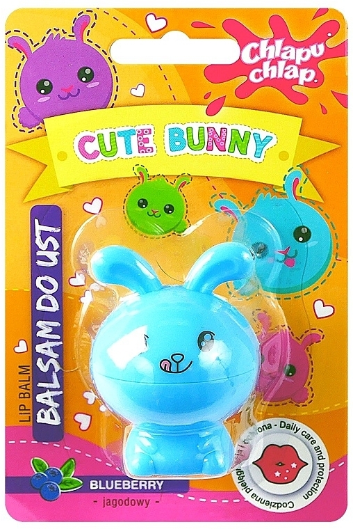 Lippenbalsam Cute Bunny Blaubeere - Chlapu Chlap Blueberry Lip Balm — Bild N1