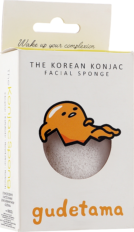 100% Natürlicher Konjac-Schwamm für das Gesicht - The Konjac Sponge Company Gudetama White — Bild N2