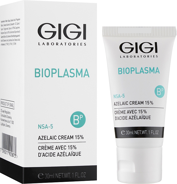 Creme mit Azelainsäure für fettige und problematische Haut - Gigi Bioplasma 15% Azelaic Cream — Bild N2