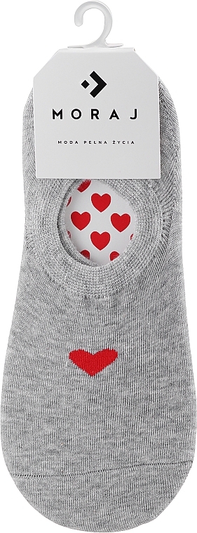 Damensocken mit Herzmuster Ein Paar grau - Moraj — Bild N1