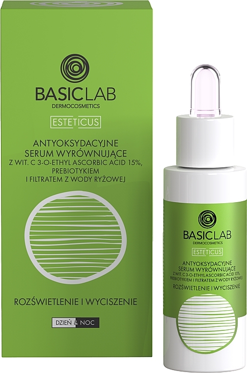 Antioxidatives ausgeichendes Gesichtsserum mit Vitamin C 15% - BasicLab Dermocosmetics Esteticus Antioxidant Serum — Bild N2