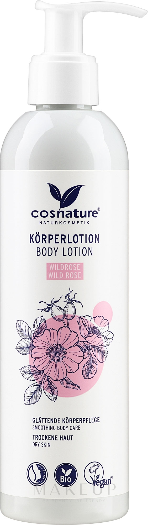 Körperlotion mit Hagebutte - Cosnature Body Lotion Organic Wild Rose — Bild 250 ml