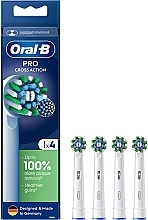 Austauschbare Zahnbürstenköpfe für elektrische Zahnbürste 4 St. - Oral-B Pro Cross Action White — Bild N1