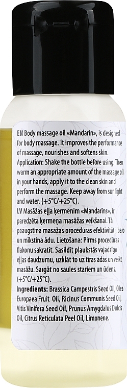 Massageöl für den Körper Mandarin - Verana Body Massage Oil — Bild N2