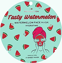 Düfte, Parfümerie und Kosmetik Feuchtigkeitsspendende Tuchmaske - I Heart Revolution Watermelon Hydrating Printed Sheet Mask