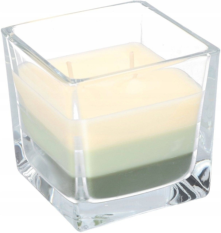 Duftende dreischichtige Kerze im Glas Grüner Tee - Bispol Scented Candle Green Tea — Bild N1