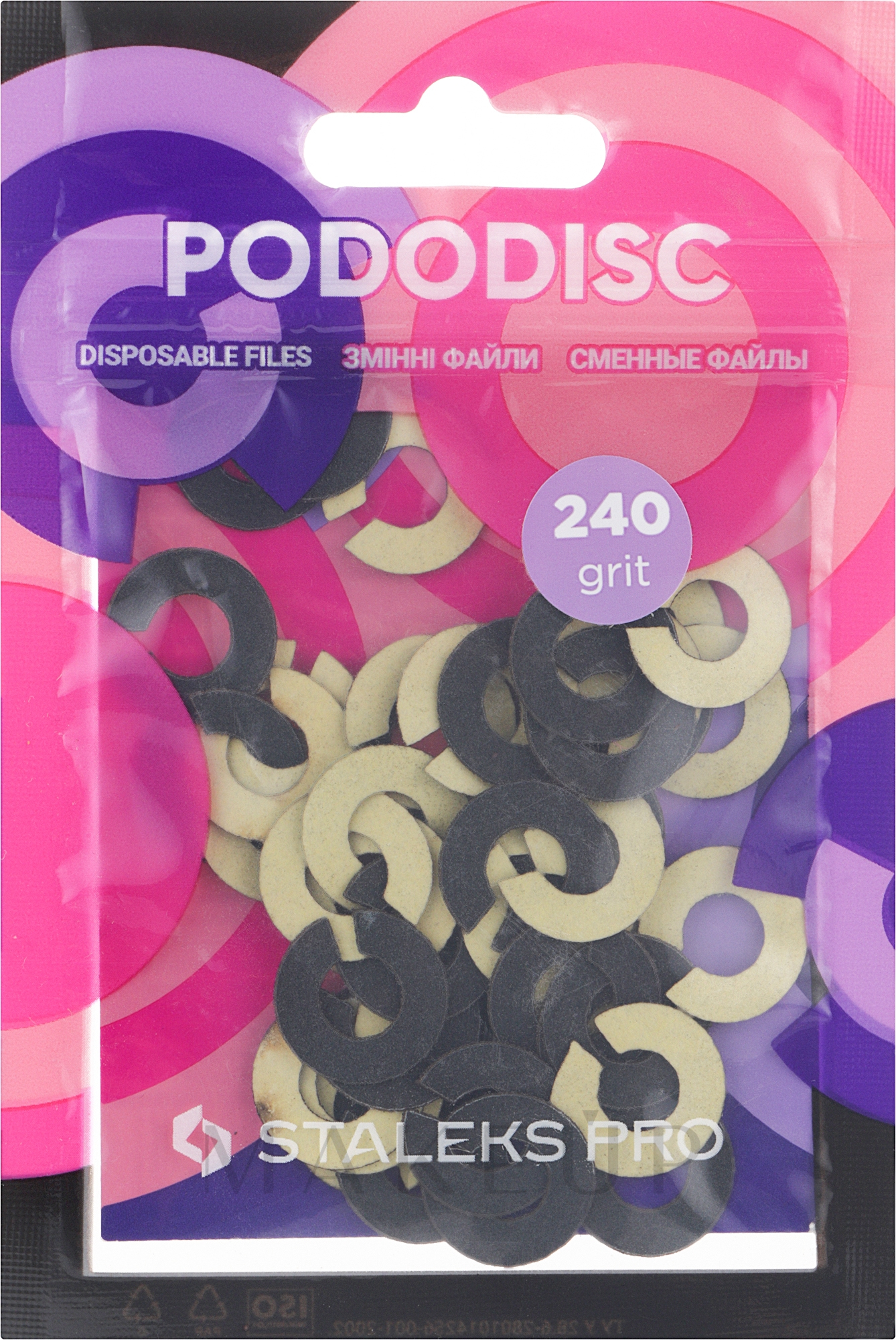 Ersatzscheiben für Pediküre-Disk Pododisk Körnung 240 - Staleks Pro S — Bild 50 St.