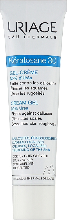 Pflegende Gel-Creme für Schwielen und lokalisierte Hautverdichtungen mit 30% Harnstoff - Uriage Keratosane 30 Gel-Cream — Bild N1