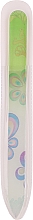 Düfte, Parfümerie und Kosmetik Glas-Nagelfeile mit Blumenmuster hellgrün - Tools For Beauty Glass Nail File With Flower Printed