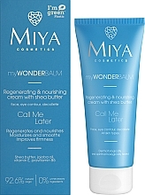 Regenerierende und pflegende Gesichtscreme mit Sheabutter - Miya Cosmetics My Wonder Balm Call Me Later Face Cream — Foto N2