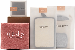 Körperpflegeset - Nudo Nature Made Skin Essentials (Badeschwamm 1St. + Gesichtsschwamm 1St. + Tasche 1St. + Pads 7St.) — Bild N1