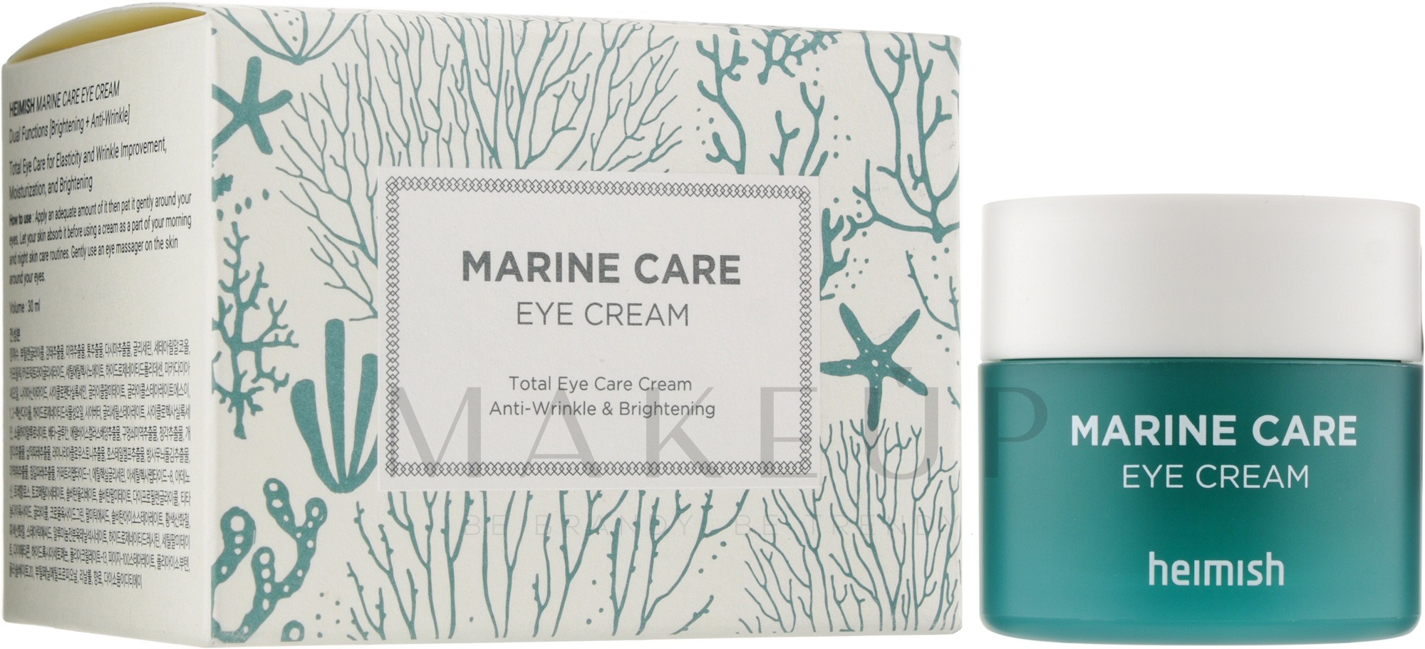 Reichhaltige Anti-Aging Augencreme mit fermentierten Algenextrakten - Heimish Marine Care Eye Cream — Bild 30 ml
