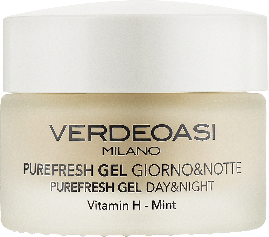 Tages- und Nachtgel für das Gesicht mit Vitamin H und Minze - Verdeoasi Purefresh Gel Day&Night — Bild N1