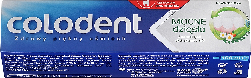 Zahnpasta mit natürlichen Kräuterextrakten - Colodent Mocne