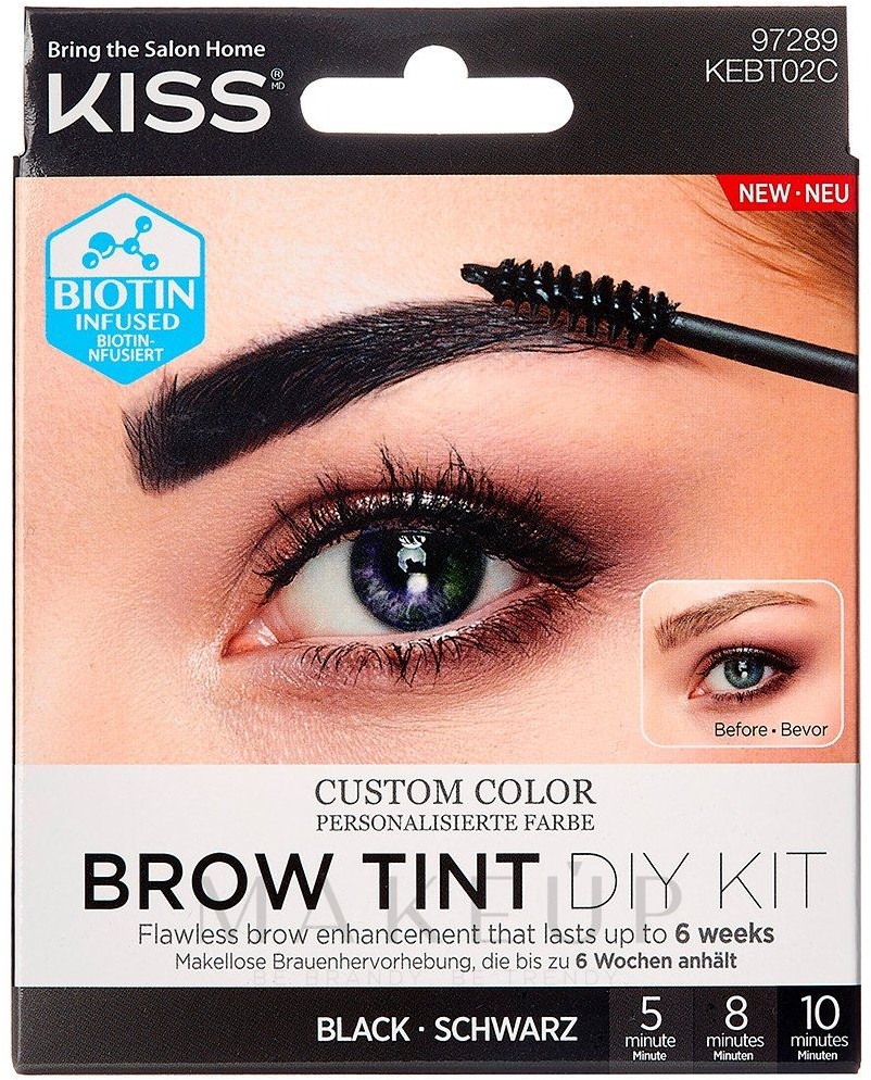 Augenbrauentinte - Kiss Brow Tint DIY Kit — Bild Black