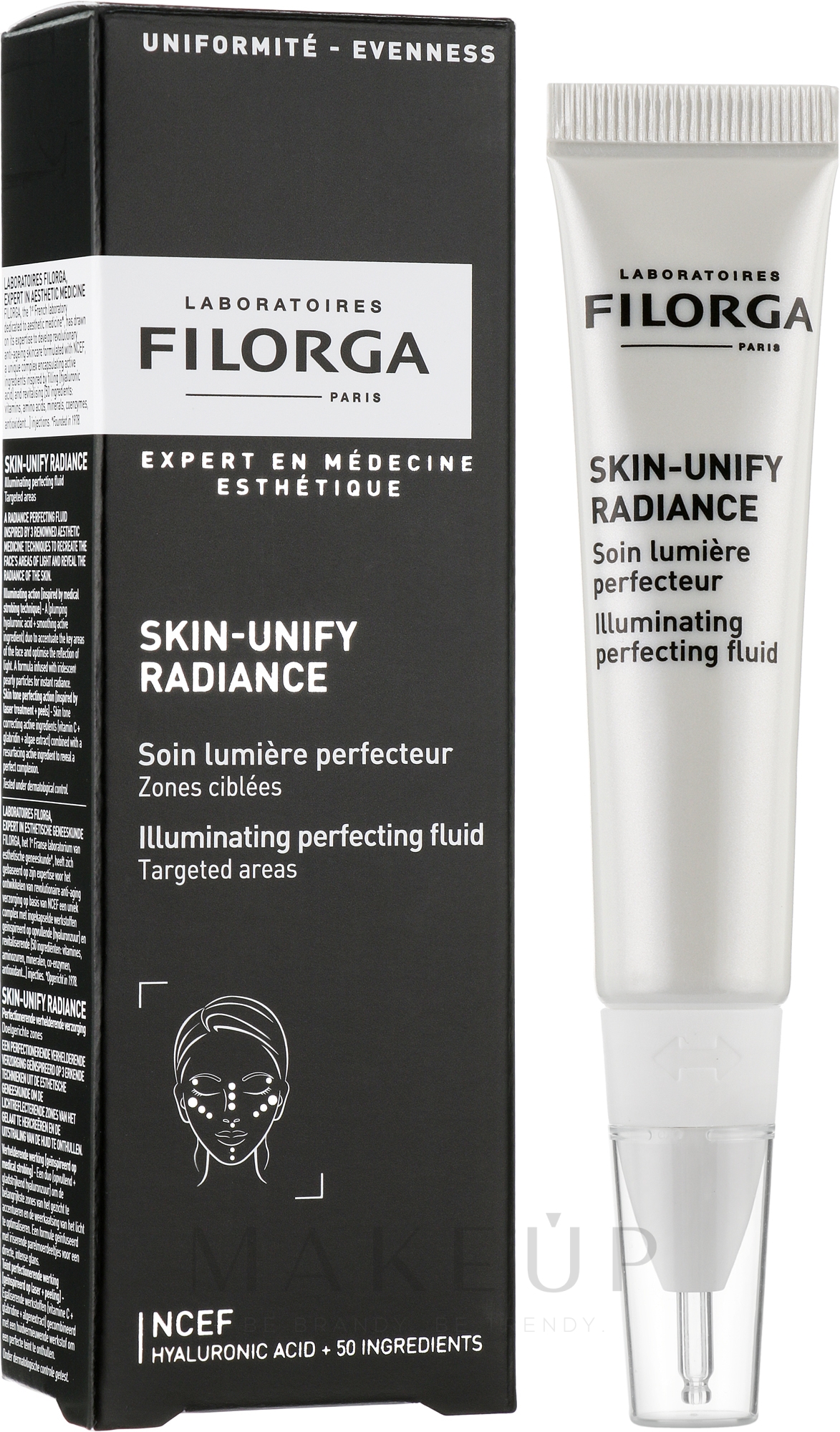 Feuchtigkeitsspendendes Gesichtsfluid - Filorga Skin-Unify Radiance Care Iluminating Perfecting Fluid — Bild 15 ml