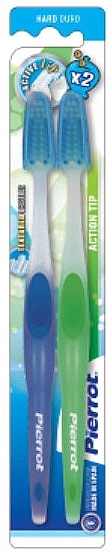 Zahnbürste hart grün, blau - Pierrot Action Tip Hard — Bild N1