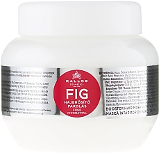 Verstärkende Haarmaske mit Feigenextrakt - Kallos Cosmetics FIG Booster Hair Mask With Fig Extract — Foto N1