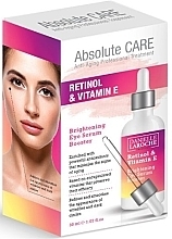 Düfte, Parfümerie und Kosmetik Stärkendes Augenserum - Absolute Care Retinol Vitamin C Eye Serum Booster