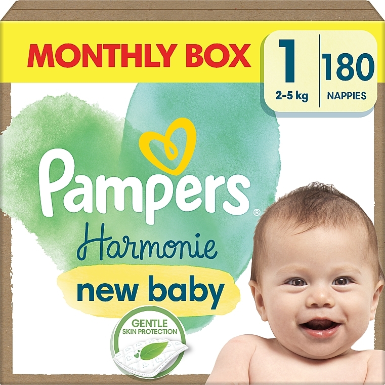 Windeln Harmonie New Baby Größe 1 2-5 kg 180 St. - Pampers — Bild N1