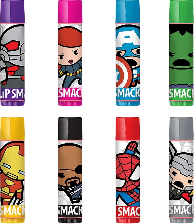 Lippenbalsam-Set - Lip Smacker Marvel Party Pack (Lippenbalsam 8x4g)  — Bild N3